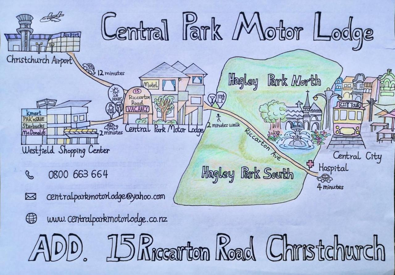 Central Park Motor alojamiento Christchurch Exterior foto